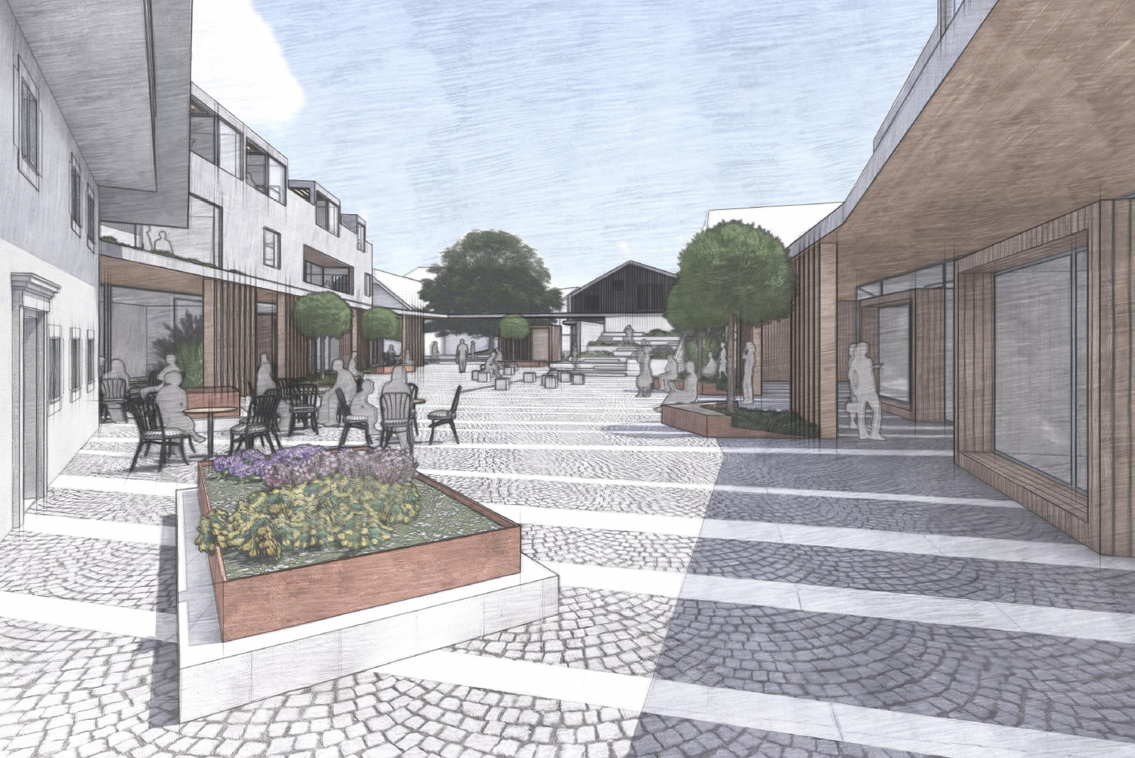 Grödig Ortsmitte Wettbewerb von Jürgen MATZER Architekten